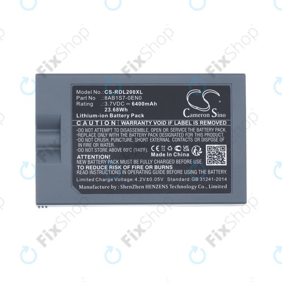 Batteria per Ring Video Doorbell 2, 3, 4, 8AB1S7-0EN0, Li-Ion, 6400mAh, 3.7V, HQ