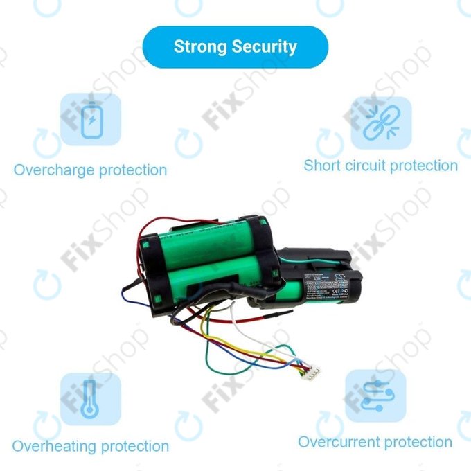 Batteria per Philips PowerPro Duo, PowerPro Aqua, 5ICR19 65, Li-Ion, 2500mAh, 18.5V, HQ
