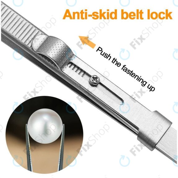 Pinzetta professionale in acciaio inox con punta curva 162 mm