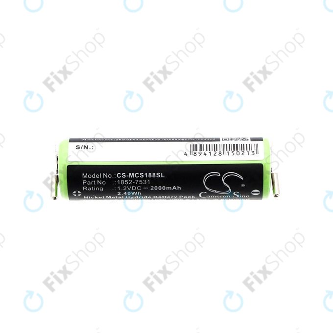 Batteria per Moser Easy Style 1881, 1852-7531, Ni-MH, 2000mAh, 1.2V, HQ