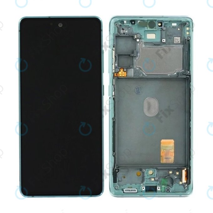Schermo per Samsung S20 FE G780F, Cloud Mint, Vetro touch con cornice, GH82-24220D, GH82-31328D, GH82-31329D, GH82-24219D, Genuine Service Pack
