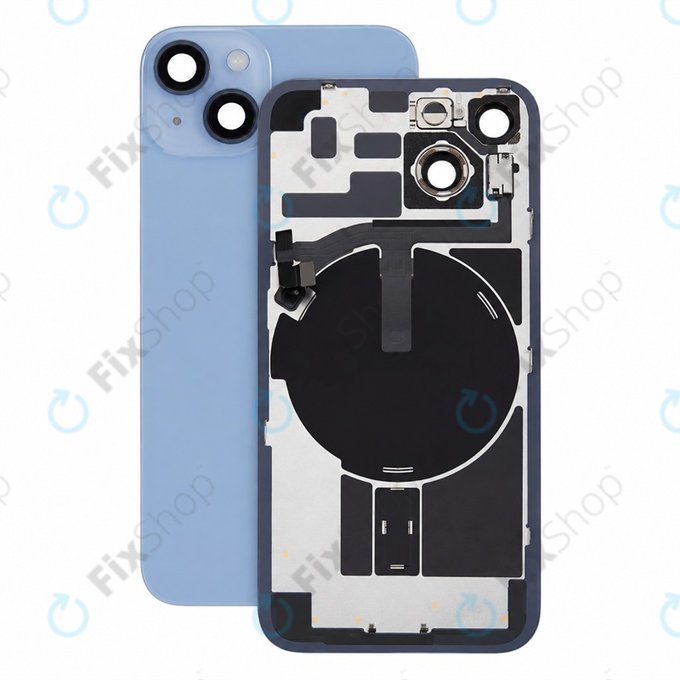 Vetro scocca posteriore per iPhone 14, Blue, Pulled A