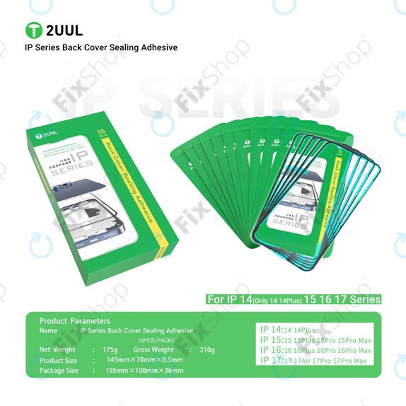 Adesivo sigillante vetro posteriore per iPhone 14, 2UUL BA14, (5 pz)