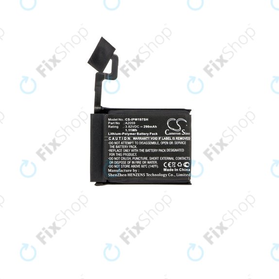 Batteria per Apple Watch 4 44 mm, 290mAh, Li-Pol, 3.82 V, A2059, HQ