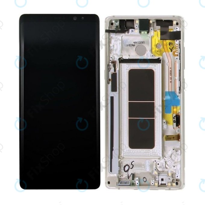 Schermo per Samsung Note 8 N950F, Maple Gold, Vetro touch con cornice, GH97-21065D, GH97-21066D, Genuine Service Pack