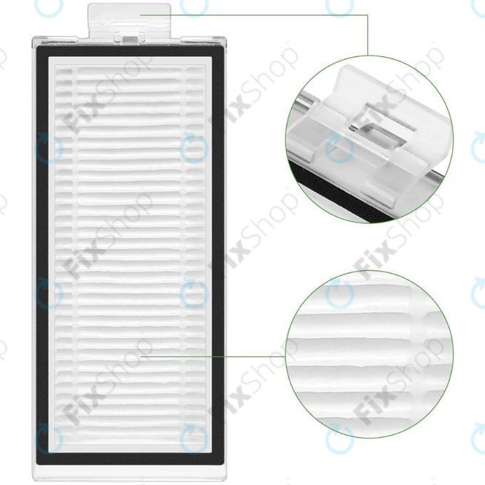 Set di ricambio per Xiaomi RobGoldck Q7+, Q7 Max, Q7 Max+ (1x spazzola principale, 2x filtro, 2x spazzola laterale - White)