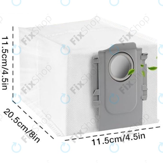 Sacchetto per aspirapolvere, 3 pz. per Xiaomi Roborock Qrevo Curv, Qrevo Edge, S8 MaxV Ultra, S8 Max Ultra, Saros 10, Saros 10R, QV-series