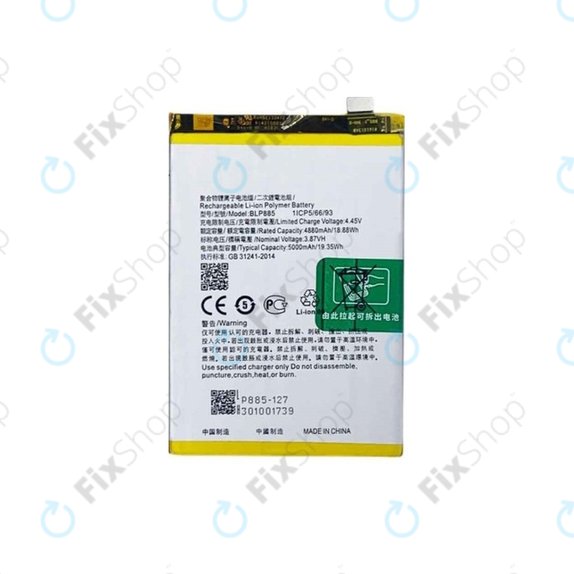 Batteria per Oppo A96, BLP885, 5000mAh