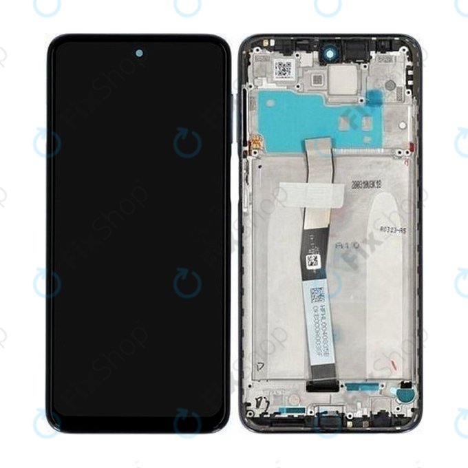 Schermo per Xiaomi Redmi Note 9 Pro, Glacier White, Vetro touch con cornice, 560002J6B200, Genuine Service Pack