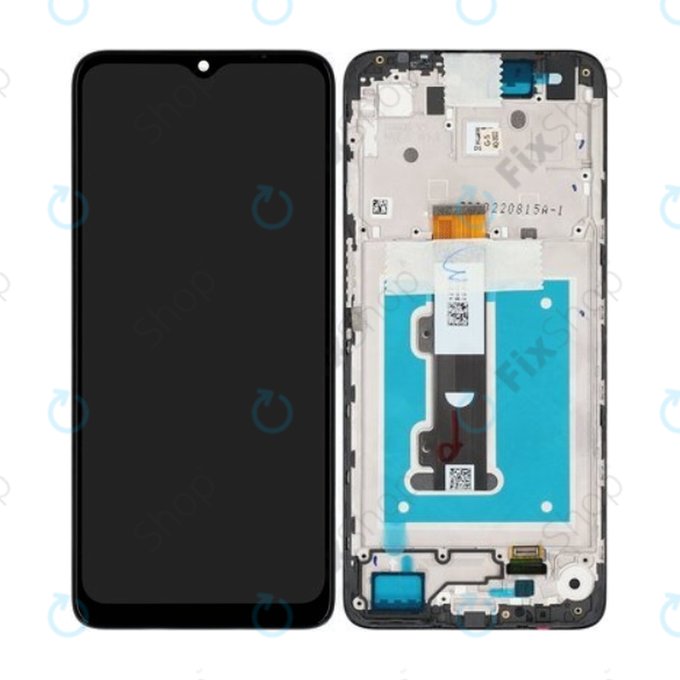 Schermo per Motorola Moto E22i, E22, Black, Vetro touch con cornice, 5D68C21594, Genuine Service Pack