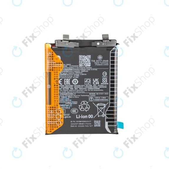 Batteria per Xiaomi 13T Pro, 5000mAh, BM5S, 1330103000035B, Genuine Service Pack
