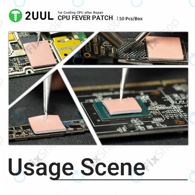 Pad termico CPU 17 x 15 x 1,5 mm, 2UUL SC09