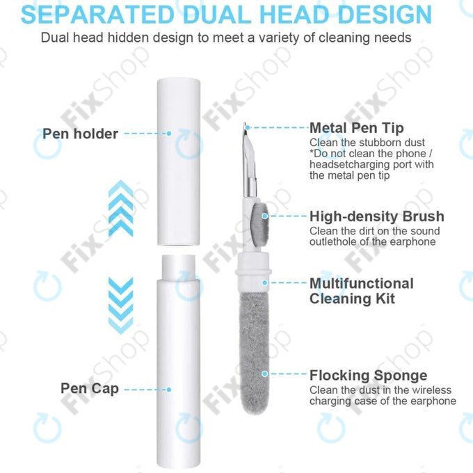 Penna per la pulizia di auricolari wireless, White