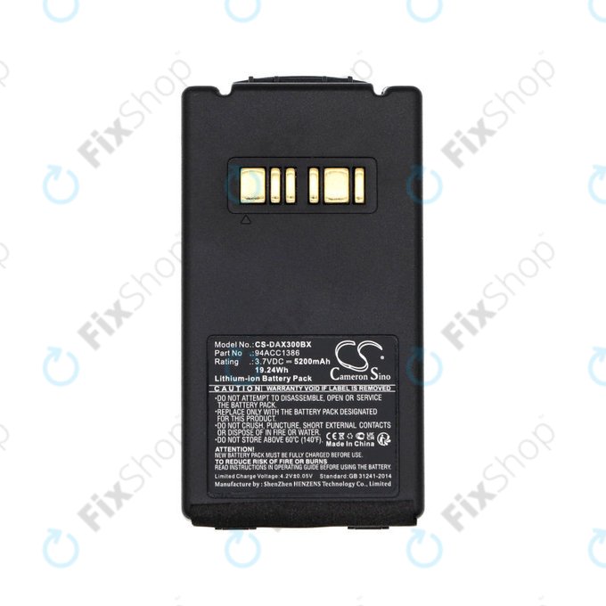 Batteria per Datalogic Falcon X3, Falcon X3+, Falcon X4, 94ACC1386, Li-Ion, 5200mAh, 3.7V, HQ