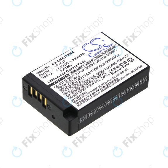 Batteria per Canon EOS, LP-E17, Li-Ion, 950mAh, 7.4V, HQ