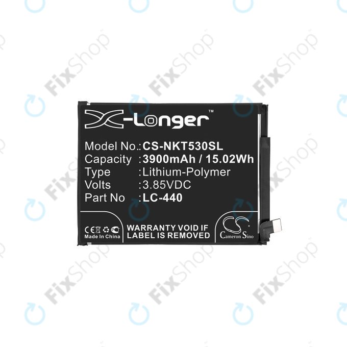 Batteria per Nokia 5.3, 3900mAh, Li-Pol, 3.85 V, LC-440, HQ