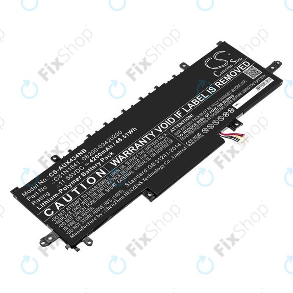 Batteria per Asus ZenBook 14, Flip 14, C31N1841, Li-Pol, 4200mAh, 11.55V, HQ