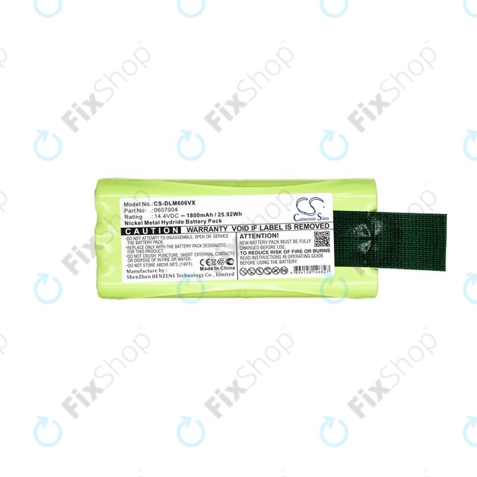 Batteria per Dirt Devil Libero M606, M606-1, M606-2, M606-3, M606-4, M607, M612, 0607004, 0612014, Ni-MH, 1800mAh, 14.4V, HQ