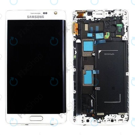 Schermo per Samsung Note Edge N915FY, White, Vetro touch con cornice, GH97-16636B, Genuine Service Pack
