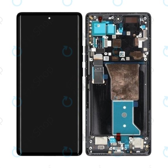 Schermo per Motorola Edge 40 Pro, Interstellar Black, Vetro touch con cornice, 5D68C21986, Genuine Service Pack
