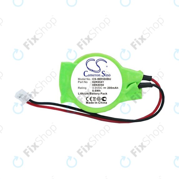 Batteria di backup per Lenovo Thinkpad, 02K6541, Lithium, 200mAh, 3V, HQ