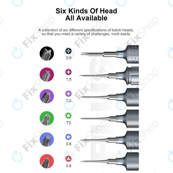 Set cacciaviti Torx, Tri-Point e a croce 6 pz, Mechanic KING KONG+