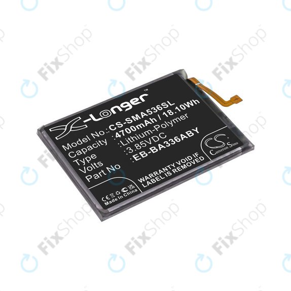 Batteria per Samsung A33 A336B, A53 A536B, 4700mAh, Li-Pol, 3.85 V, EB-BA336ABY, HQ