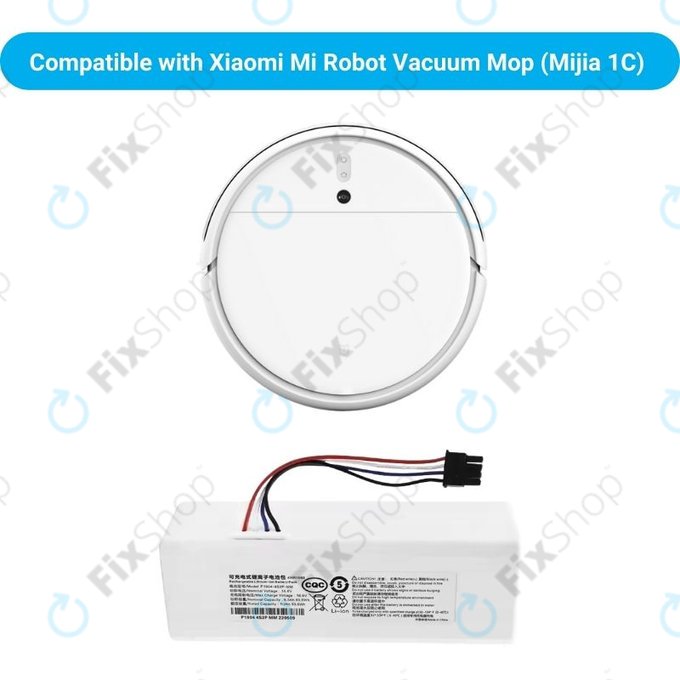 Batteria per Xiaomi Mi Robot Vacuum Mop (Mijia 1C), STYTJ01ZHM, Li-Ion, 2600mAh, 14.4V