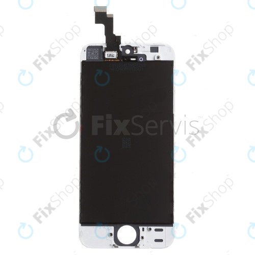 Schermo per iPhone 5S, SE, White, Vetro touch con cornice