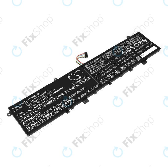 Batteria per Lenovo Yoga, L18D4PF1, Li-Pol, 4300mAh, 15.36V, HQ