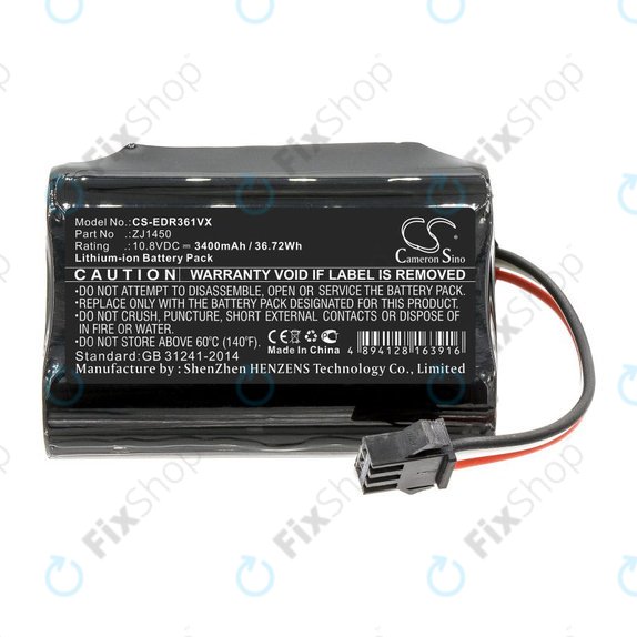 Batteria per Ecovacs Deebot Slim, D36 ZJ1450, Li-Ion, 3400mAh, 10.8V, HQ