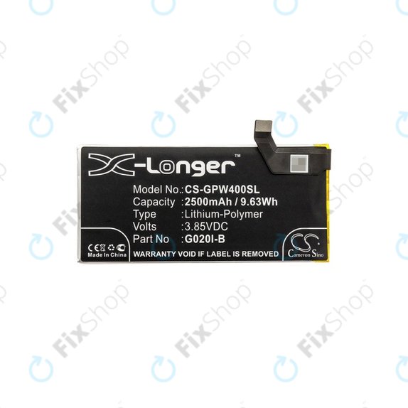 Batteria per Google Pixel 4, 2500mAh, Li-Pol, 3.85 V, G020I-B, HQ