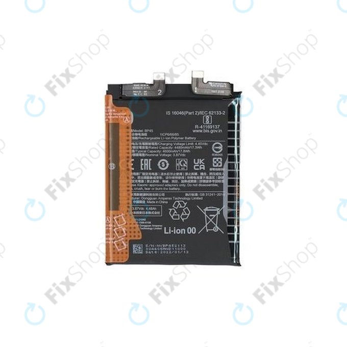 Batteria per Xiaomi 12 Pro 2201122C 2201122G, BP45, 460200009A1G, 4600mAh, Genuine Service Pack
