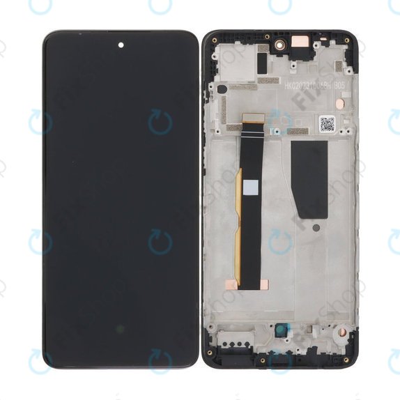 Schermo per Motorola Moto G84 XT2347, Black, Vetro touch con cornice