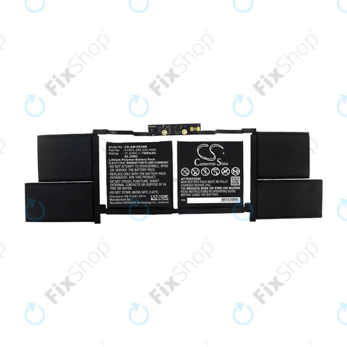 Batteria A1953 per MacBook Pro 15" A1990 (2018 - 2019), 7300mAh, HQ