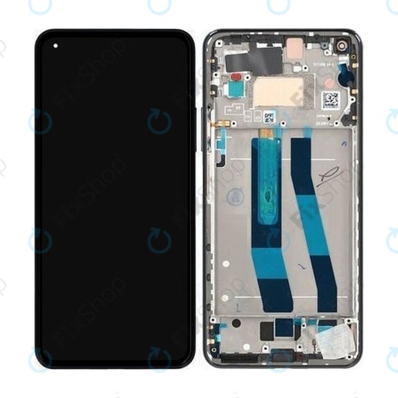 Schermo per Xiaomi 11 Lite 5G NE 2109119DG 2107119DC, Truffle Black, Vetro touch con cornice, 5600030K9D00, Genuine Service Pack