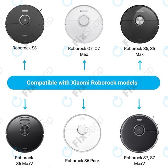 Dock di ricarica per Xiaomi RobGoldck S5, S5 Max, S6 Pure, S6 MaxV, S7, S7 MaxV, S8, Q7, Q7 Max, Black