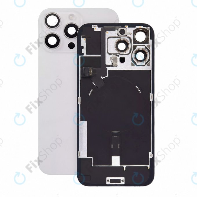 Vetro scocca posteriore per iPhone 16 Pro Max, White Titanium, Pulled A