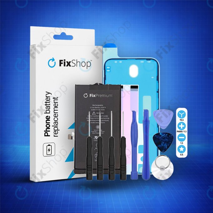 Batteria per iPhone 12, 12 Pro, 2815mAh, Adesivo, Attrezzi, FixPremium