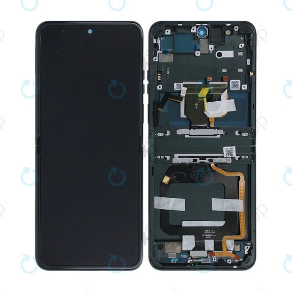 Schermo per Motorola Razr 40, Sage Green, Vetro touch con cornice, 5D68C22834, Genuine Service Pack