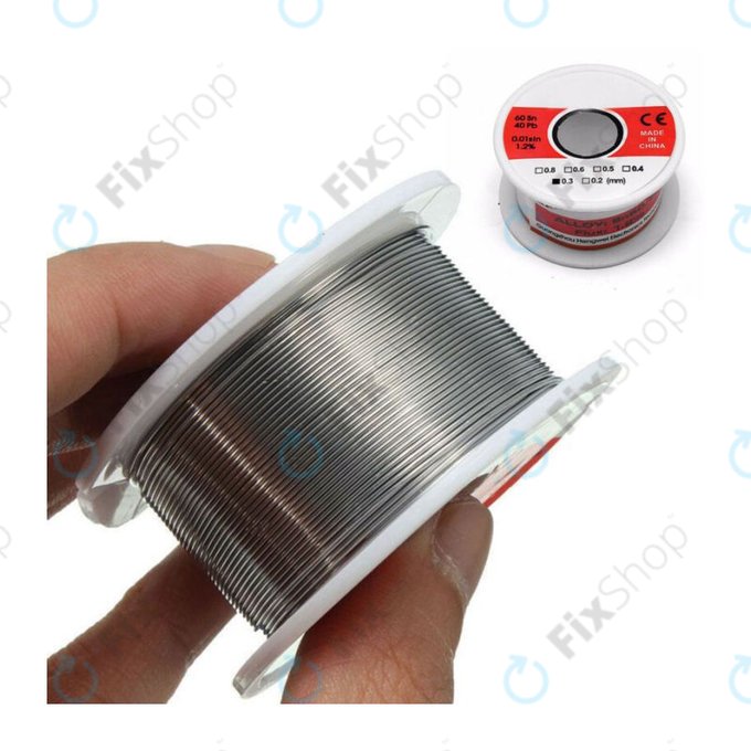 Filo di stagno per saldature di precisione Sn/Pb - 0,3 mm (50 g), Kaisi