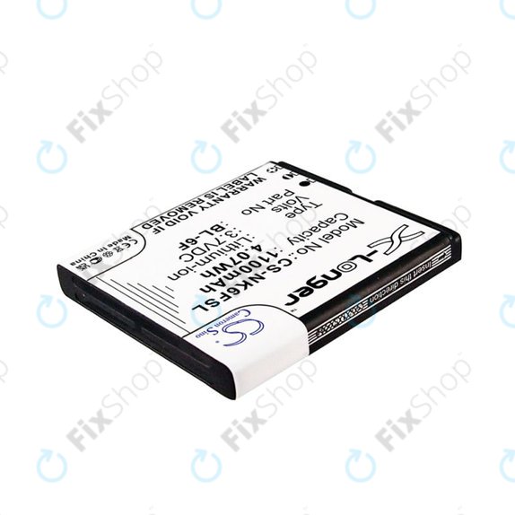 Batteria per Nokia N78, N79, N95 8GB, BL-6F, Li-Ion, 3.7V, 1100mAh, HQ