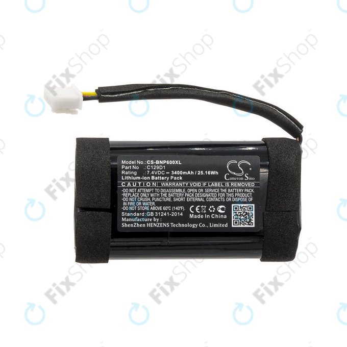 Batteria per Bang & Olufsen Beoplay P6, C129D1, Li-Ion, 3400mAh, 7.4V, HQ