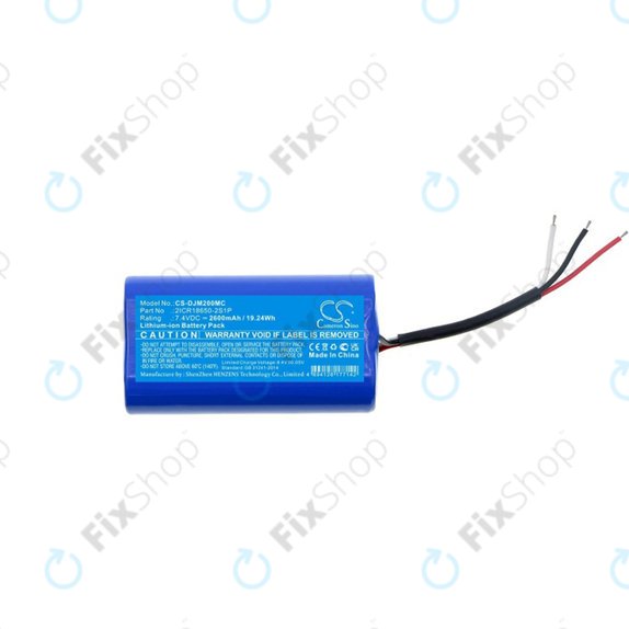 Batteria per DJI Mobile 3, 4, Osmo Mobile 2, Mobile 3, Mobile 4, 2ICR18650-2S1P, Li-Ion, 2600mAh, 7.4V, HQ