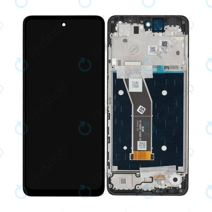 Schermo per Motorola Moto G24, G24 Power, Black, Vetro touch con cornice, 5D68C23810, Genuine Service Pack