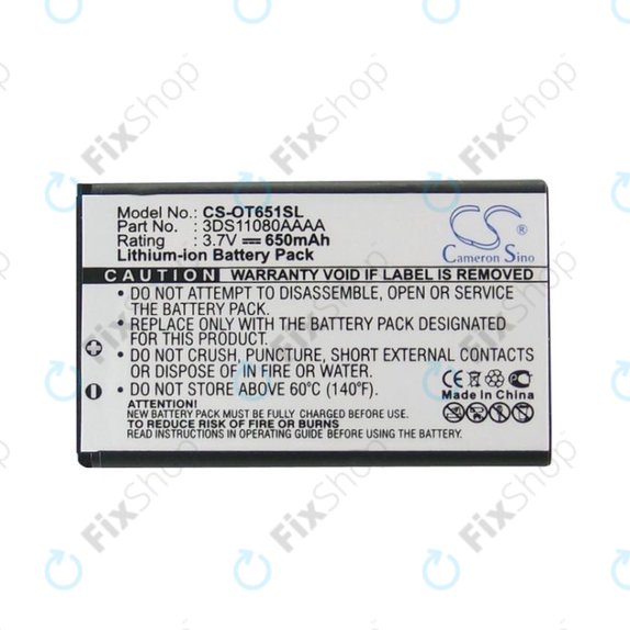 Batteria per Alcatel Lollipops, 3DS11080AAAA, Li-Ion, 3.7V, 650mAh, HQ