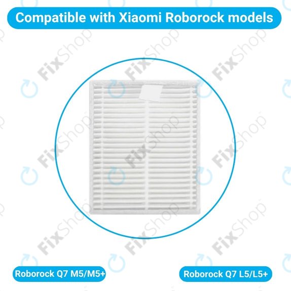 Filtro polvere, 2 pz. per Xiaomi Roborock Q7 M5, Q7 M5+, Q7 L5, Q7 L5+