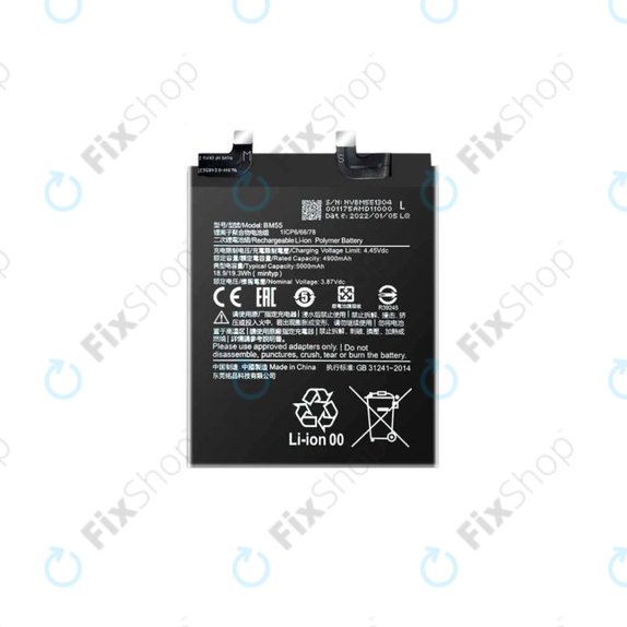 Batteria per Xiaomi Mi 11 Ultra, BM55, 5000mAh