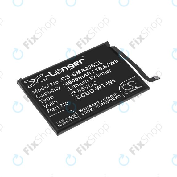 Batteria per Samsung A22 5G A226B, 4900mAh, Li-Pol, 3.85 V, SCUD-WT-W1, HQ