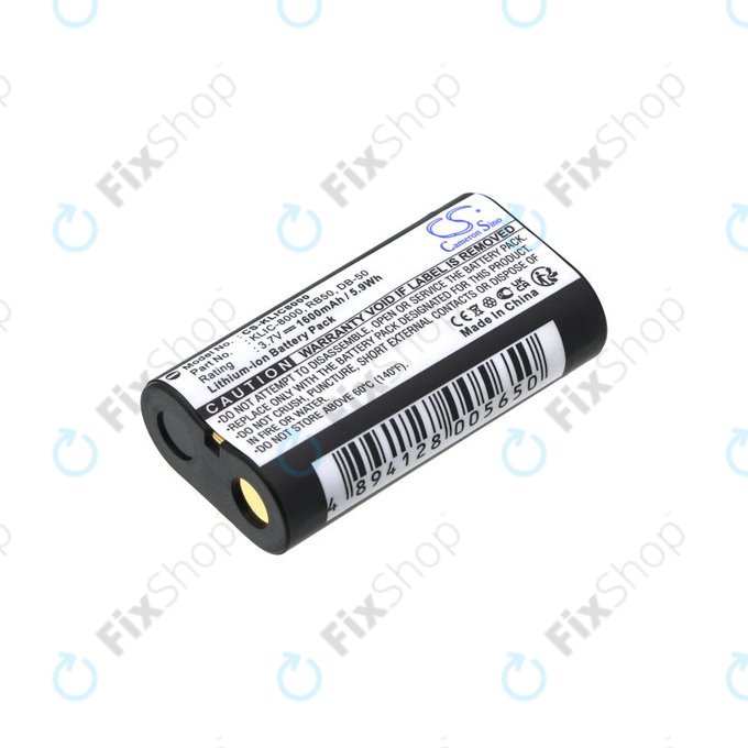 Batteria per Jay-Tech Jay-Cam I4800, Kodak Easyshare Z1012, KLIC-8000, Li-Ion, 1600mAh, 3.7V, HQ